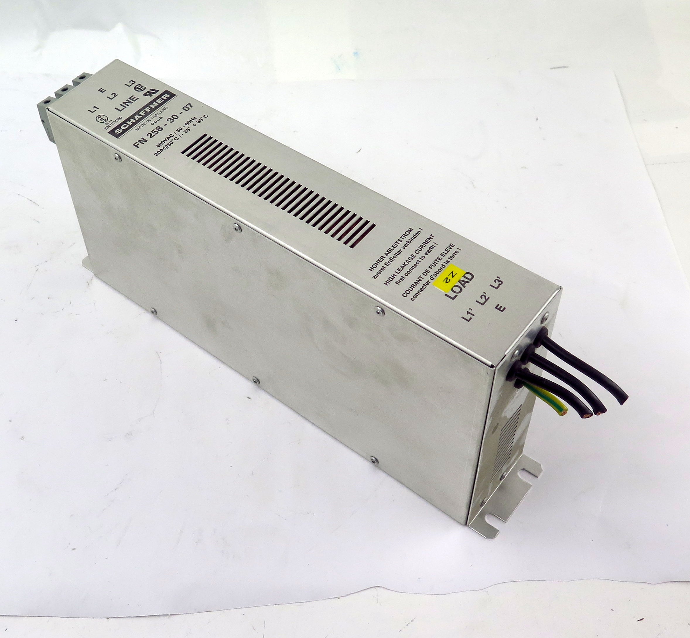 Schaffner Inverter Line Filter FN 258-30-07 FN2583007 480 VAC 30A - Advance Operations