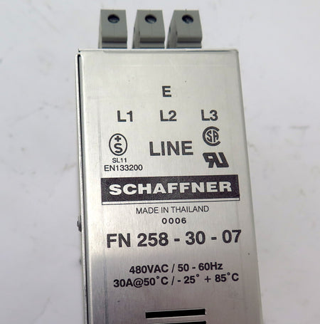 Schaffner Inverter Line Filter FN 258-30-07 FN2583007 480 VAC 30A - Advance Operations