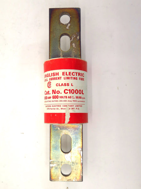English Electric Current Limiting Fuse C1000L 600V 1000A - Advance Operations