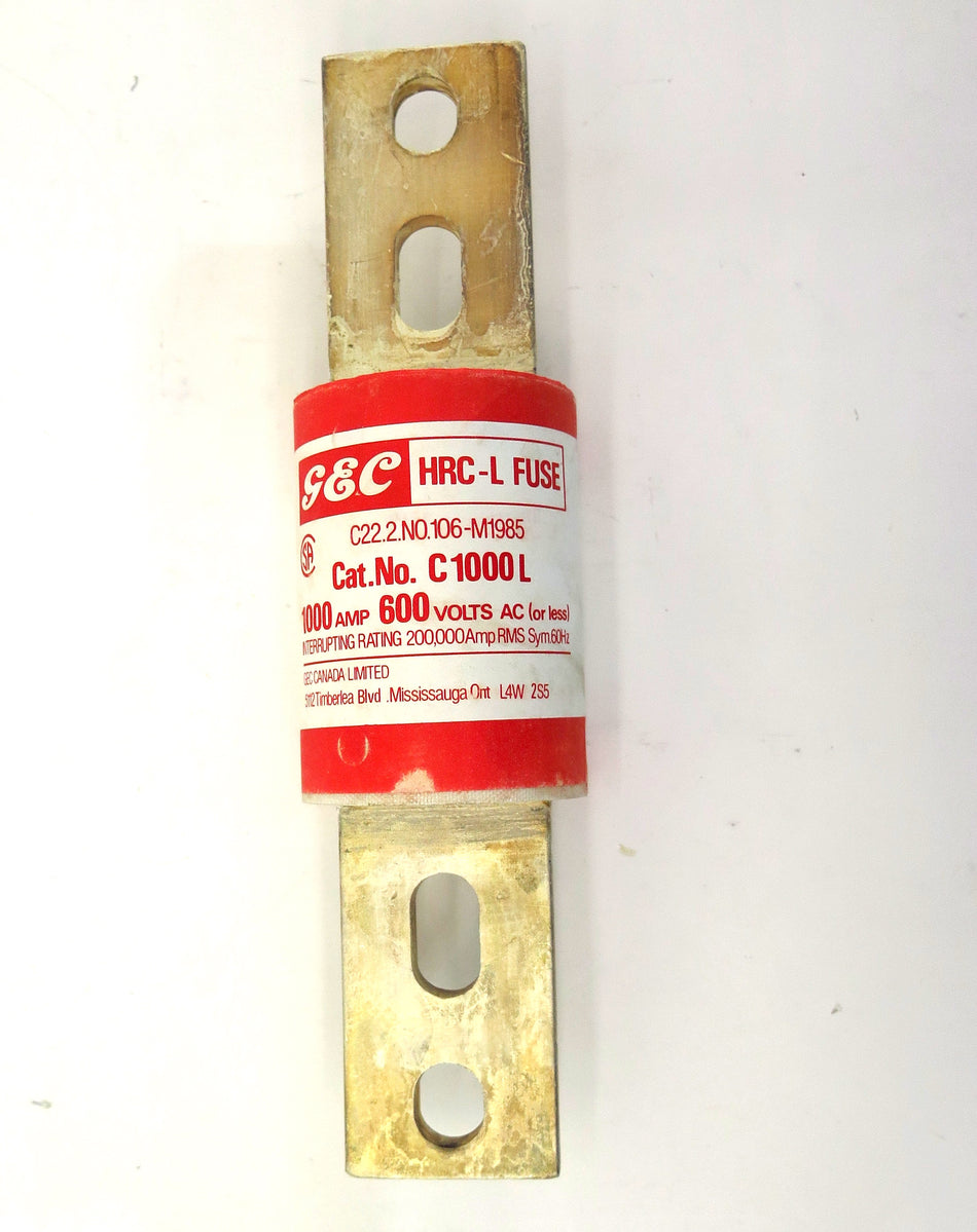 GEC Current Limiting Fuse C1000L 600V 1000A - Advance Operations