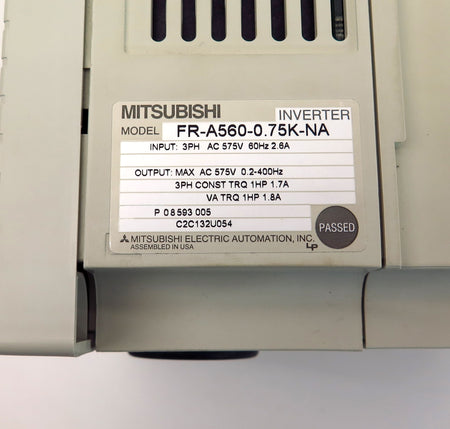 Mitsubishi A500 Transistorized Inverter Drive FR-A560-2.2K-NA 3HP575V (3HP) - Advance Operations