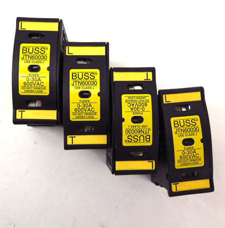 Bussman Indicating Fuse Holder JT60030 0-30A Class J 600VAC Finger Safe (4) - Advance Operations