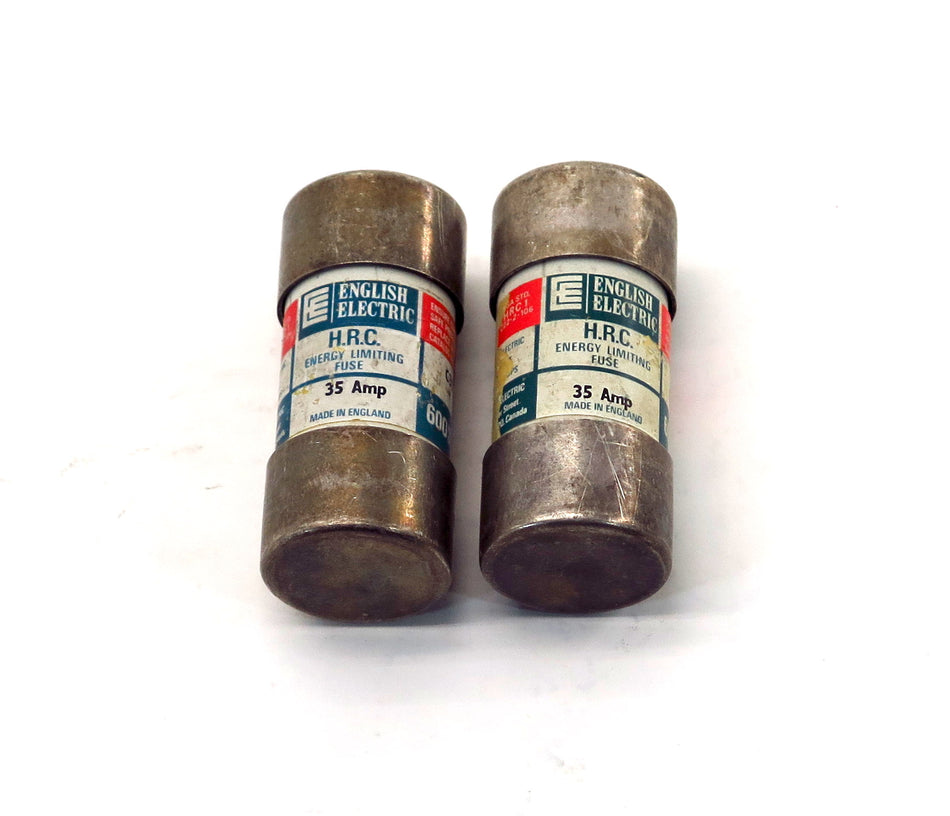 English Electric Energy Limiting HRC Fuse C35J 35A 600VAC (2) - Advance Operations