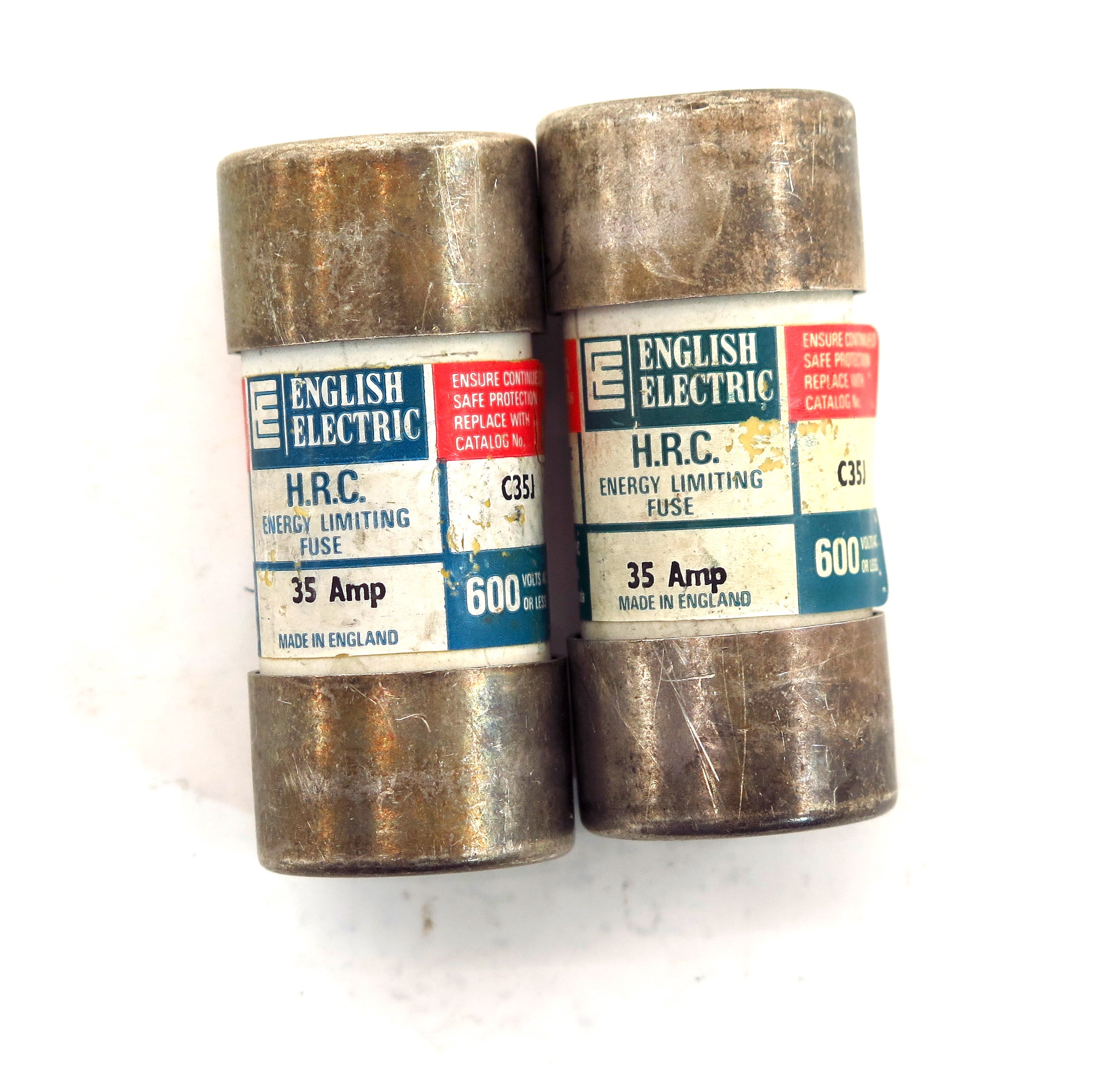 English Electric Energy Limiting HRC Fuse C35J 35A 600VAC (2) - Advance Operations