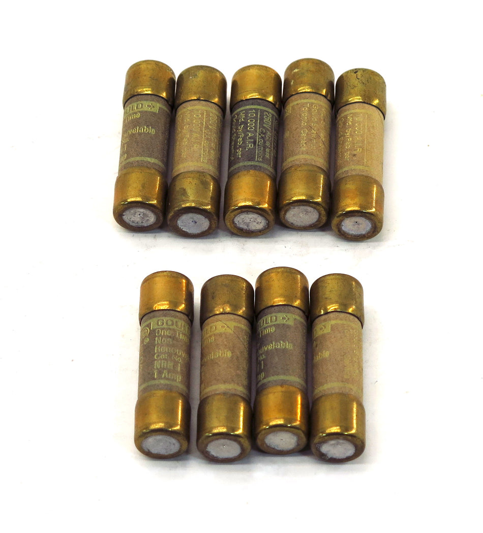 Gould One Time Fuse Cat NRN 1 1A 250VAC (9) - Advance Operations