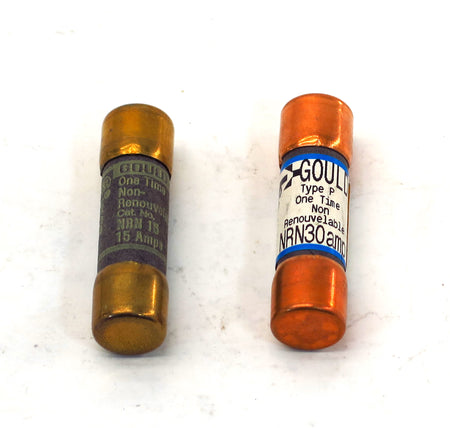 Gould One Time Fuse NRN 30 30A (5) NRN 15 15A (4) - Advance Operations