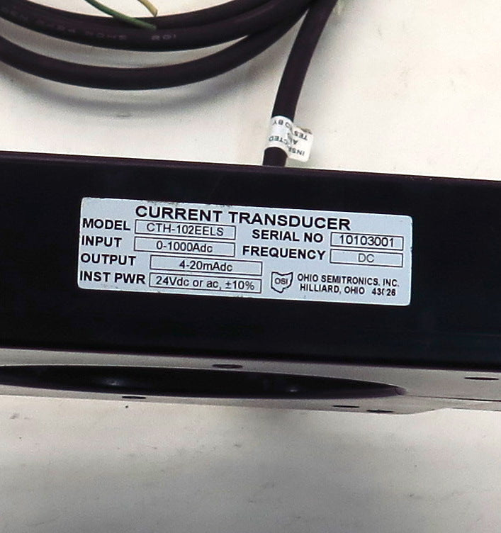 Ohio Semitronics Open Loop Hall Effect Current Transducer CTH-102EELS MINT - Advance Operations