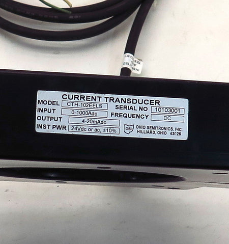 Ohio Semitronics Open Loop Hall Effect Current Transducer CTH-102EELS MINT - Advance Operations