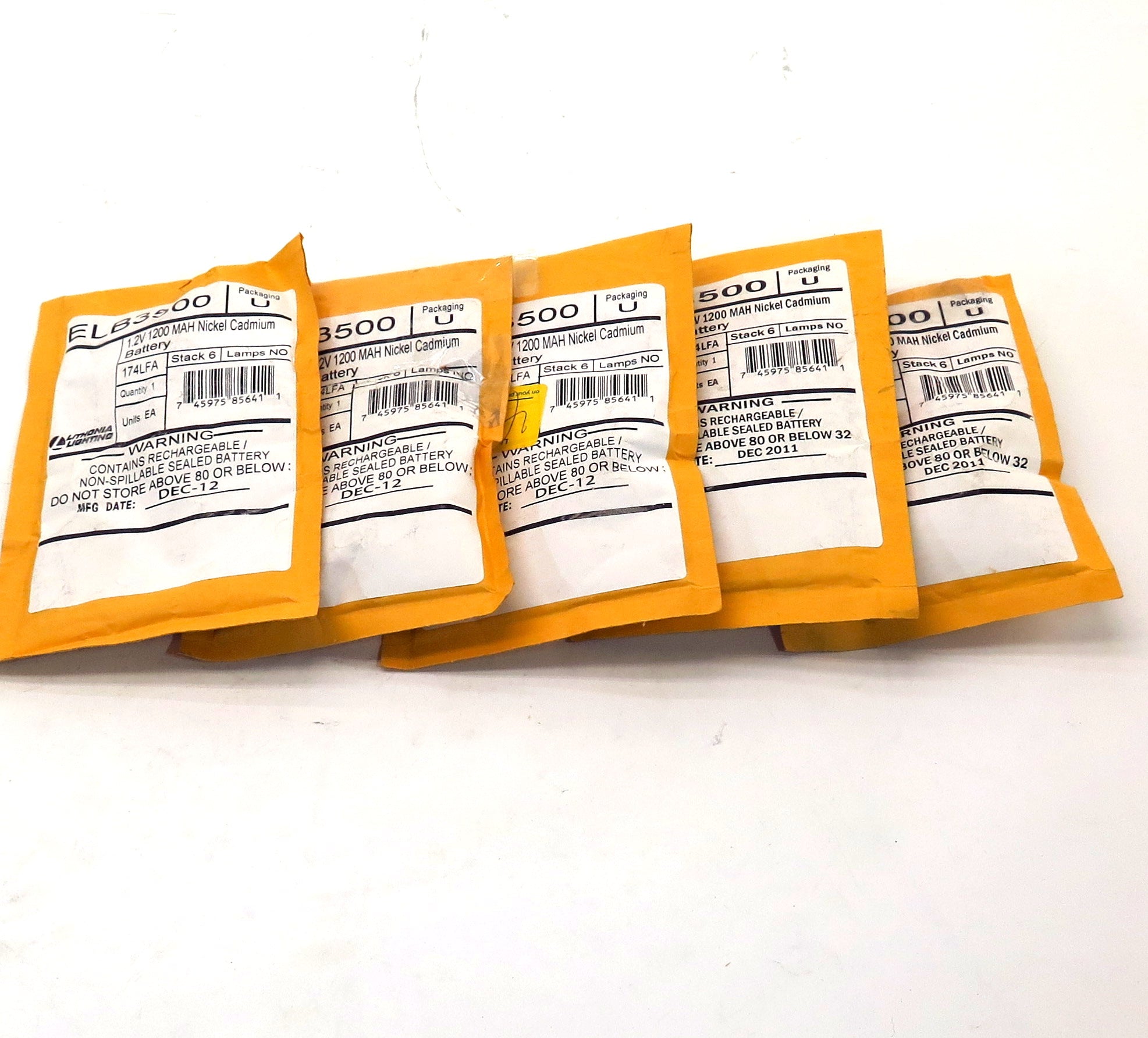 Lithonia Lighting Nickel Cadmium Battery ELB3500 1.2V 1200MAH (5) - Advance Operations