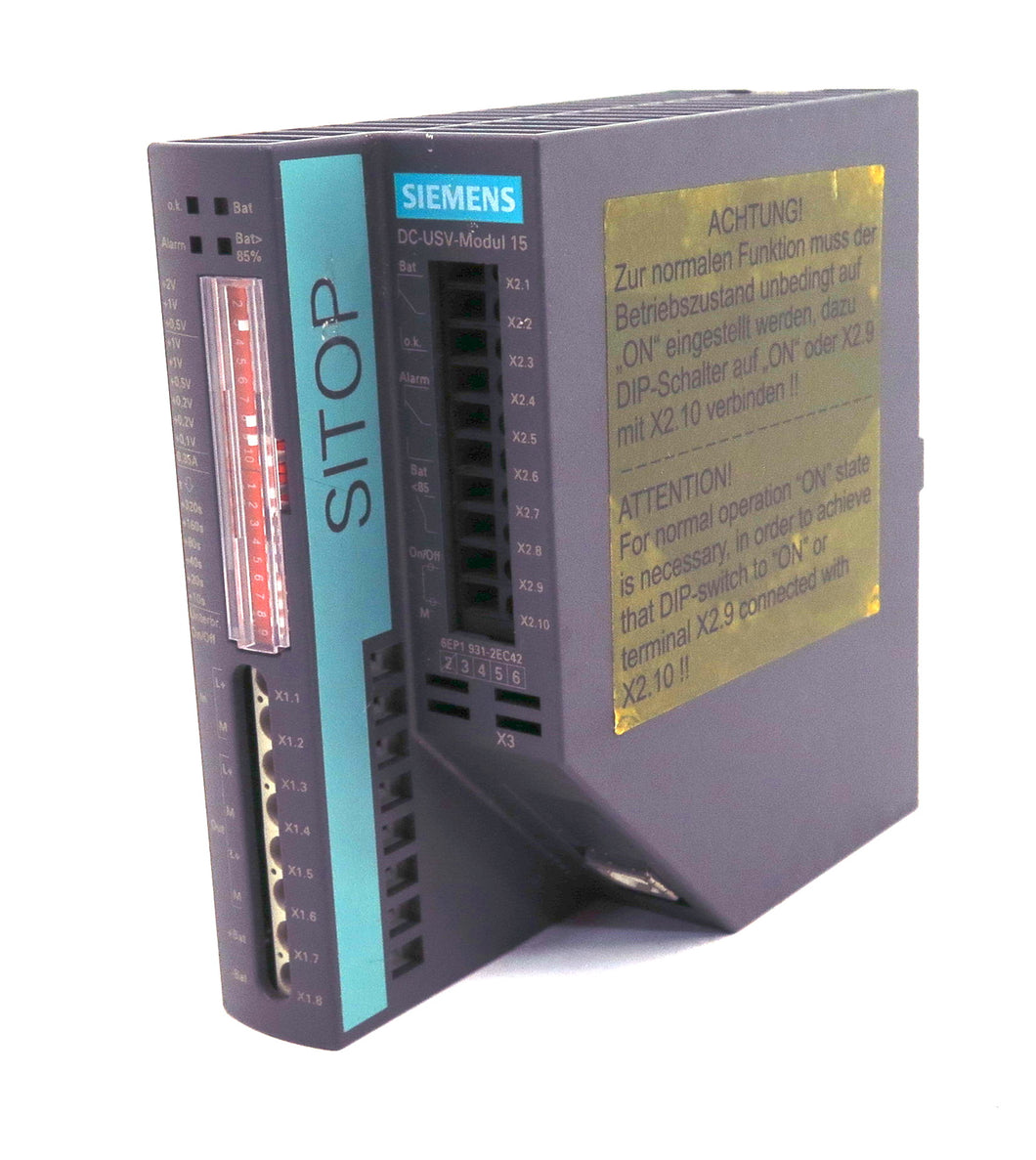 Siemens Sitop DC UPS Power Supply 6EP19312EC42 - Advance Operations