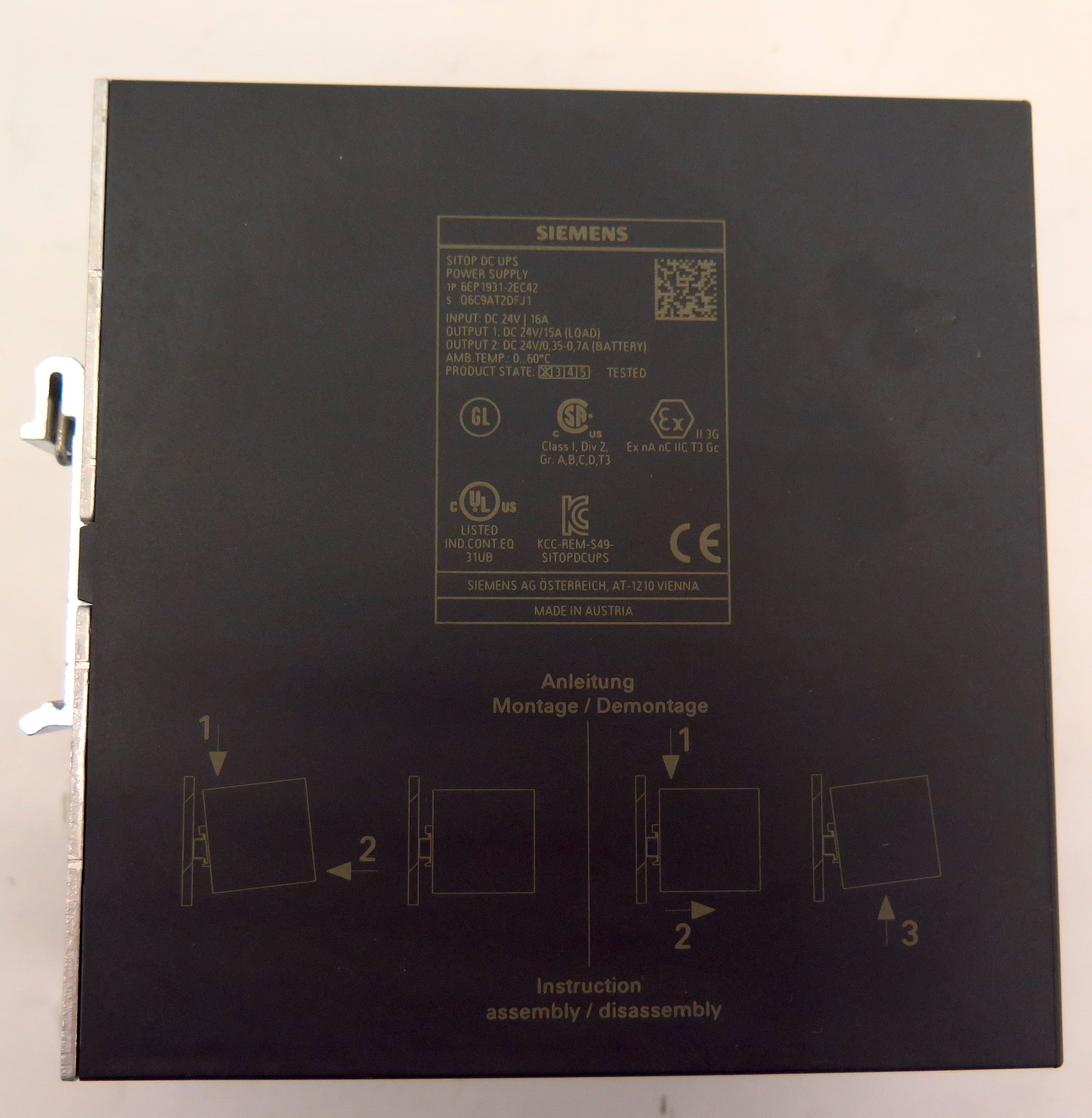 Siemens Sitop DC UPS Power Supply 6EP19312EC42 - Advance Operations