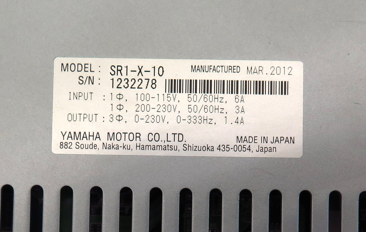 Yamaha Motors Robot Controller Driver SR1-X-10 - Advance Operations