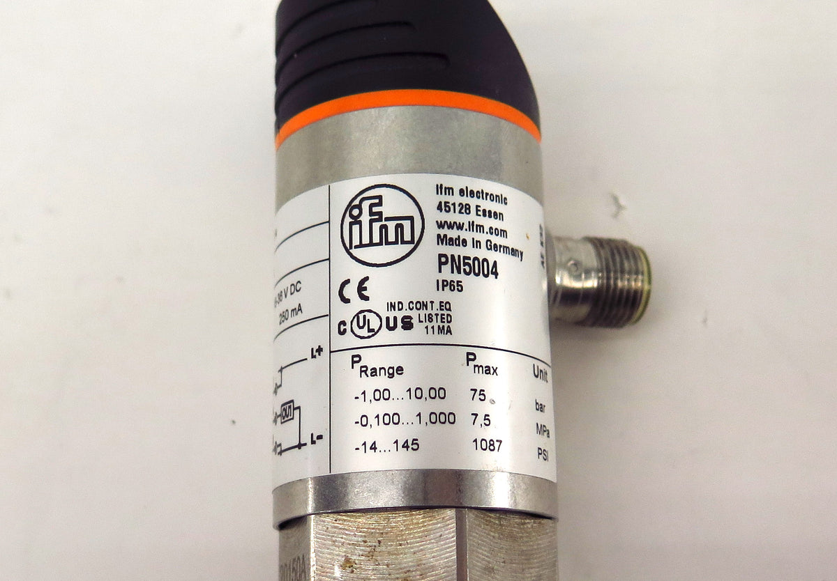 IFM Electronic Pressure Sensor PN5004 18-36 VDC 250 mA - Advance Operations