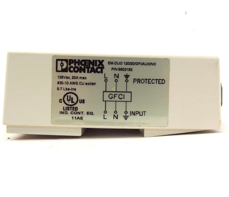 Phoenix Contact Leviton Switch EM-DUO 120/20/GFI/AUX/NO - Advance Operations