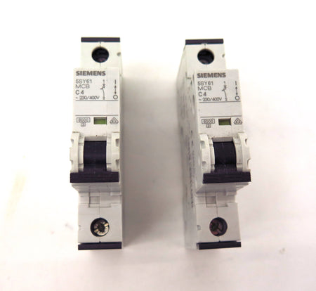 Siemens Circuit Breaker 5SY6104-7 MCB C4 4A 230/400V  (2) - Advance Operations