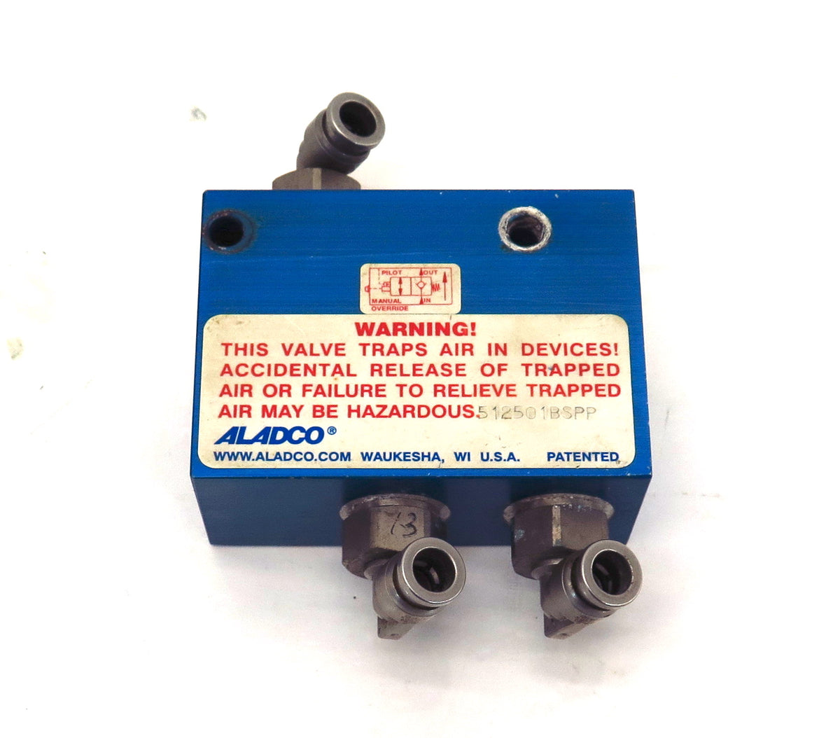 Aladco Check Valve 512501BSPP 1/4" Connection - Advance Operations