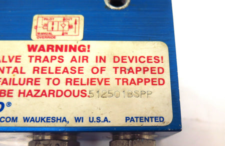 Aladco Check Valve 512501BSPP 1/4" Connection - Advance Operations