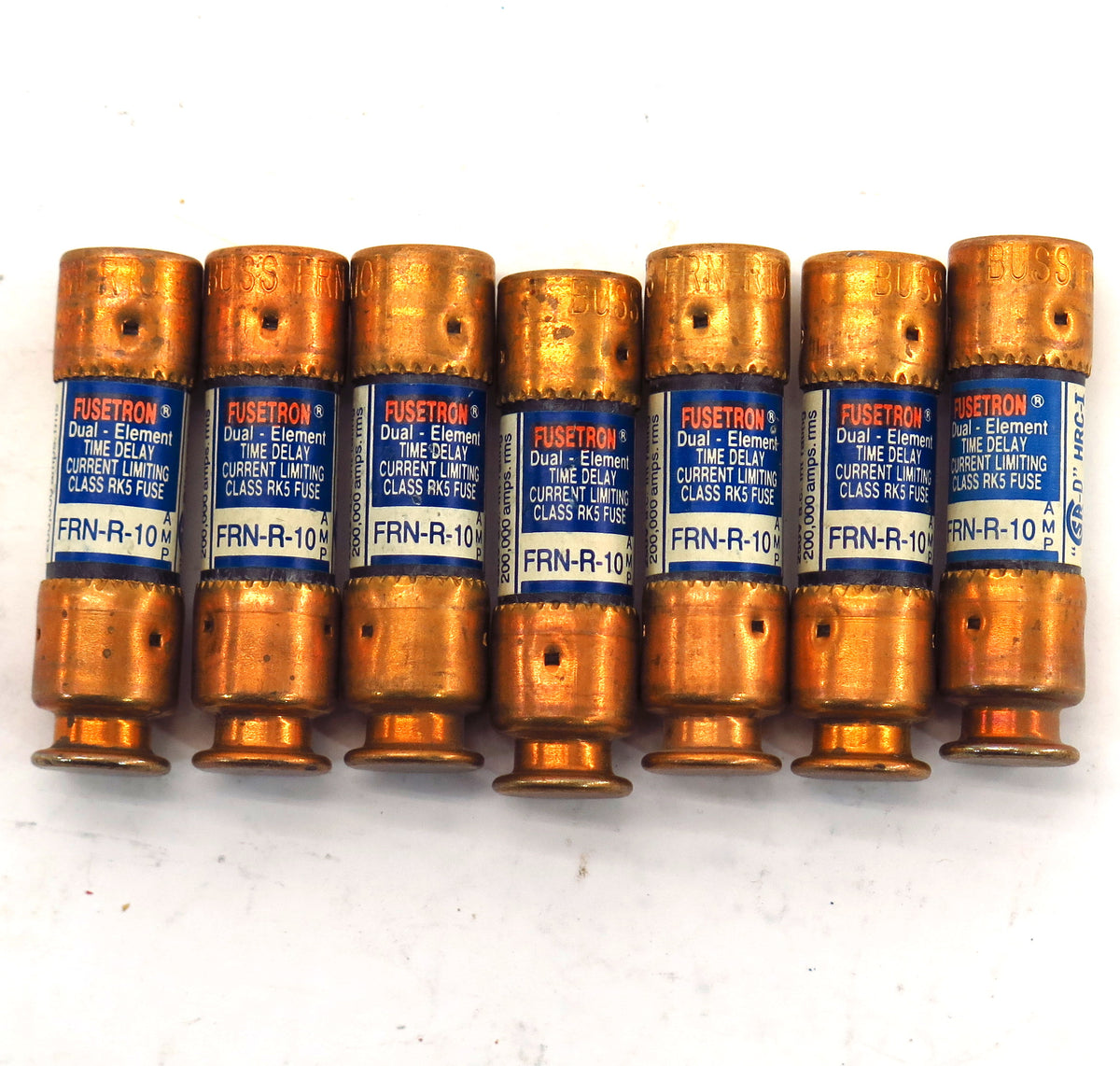 Bussman Fusetron Time Delay Fuse FRN-R-10 10Amp 250VAC (7) - Advance Operations