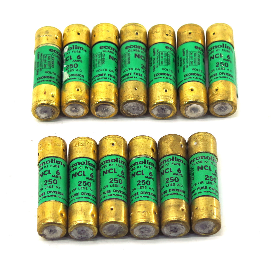 Econolim Class K1 Fuse NCL 6 6A 250VAC (13) - Advance Operations