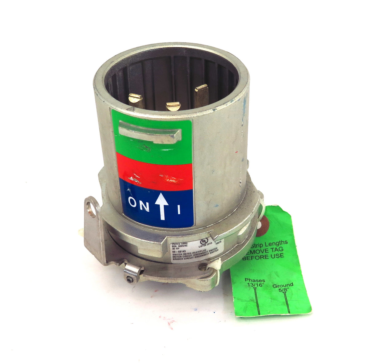 Meltric Motor Inlet Plug 89-68143 DB60 60A 3ø600VAC 30HP - Advance Operations