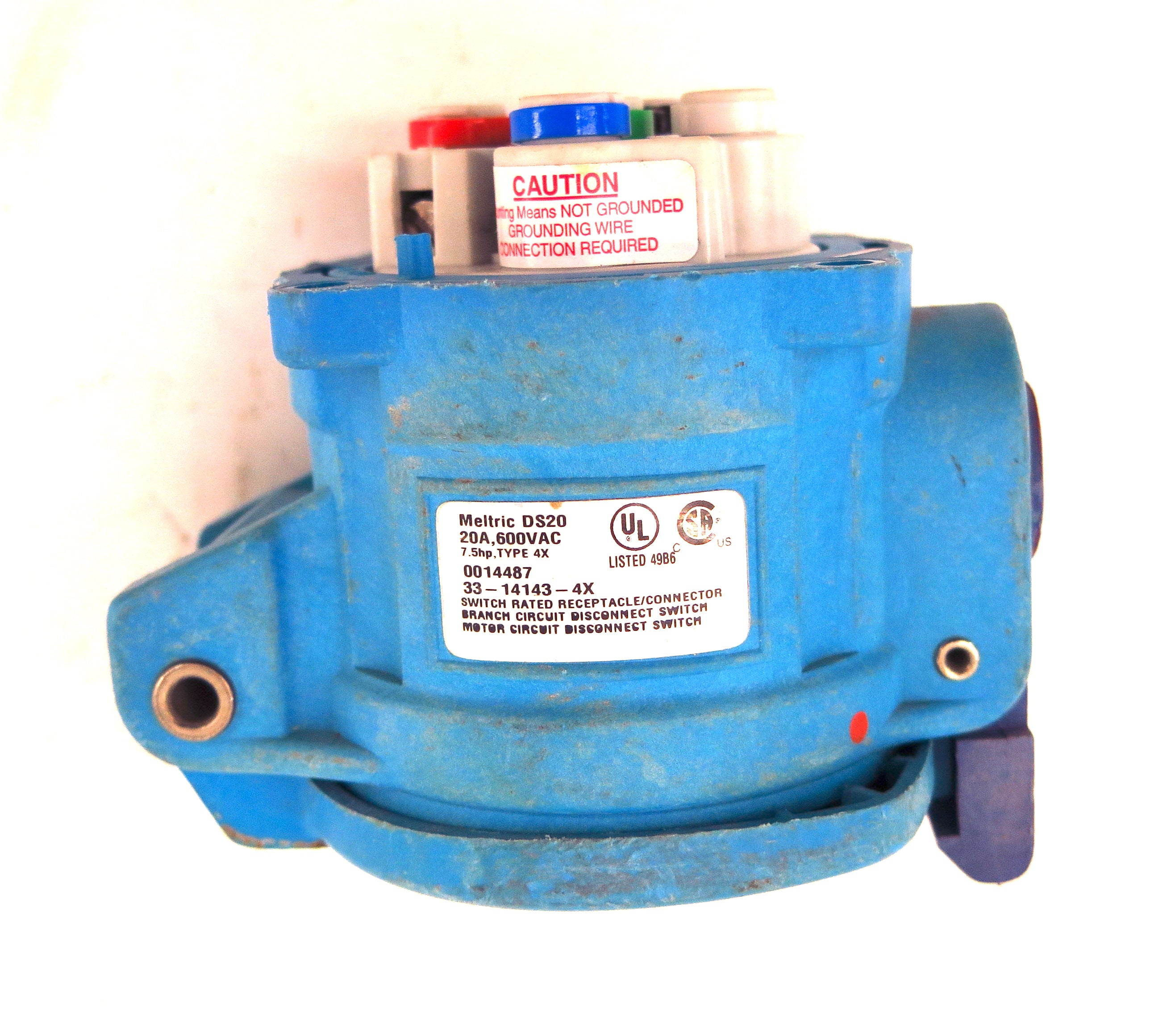 Meltric Decontactor Receptacle 33-14143-4X  DS20 20A 3ø600V 7.5 HP - Advance Operations