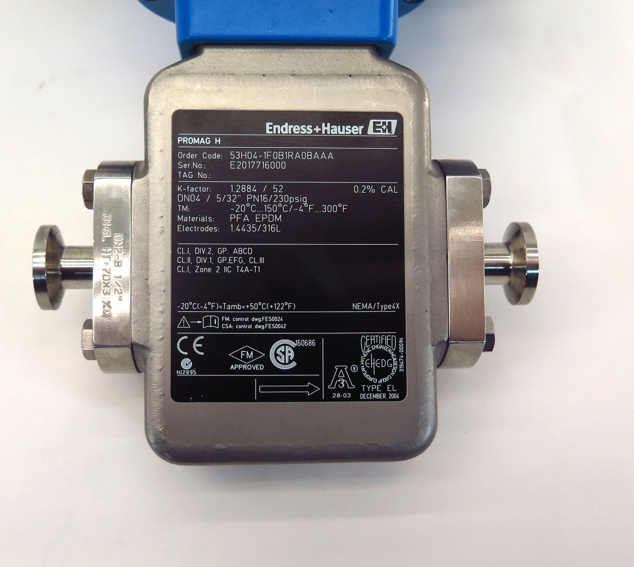 Endress+Hauser Promag 53 Flowmeter 53H04-1F0B1RA0BAAA 85-260VAC - Advance Operations