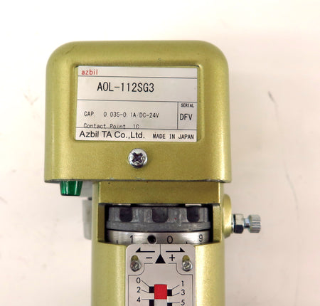 Azbil AOL-112SG3 Air Limiter Pressure Switch 24VDC - Advance Operations