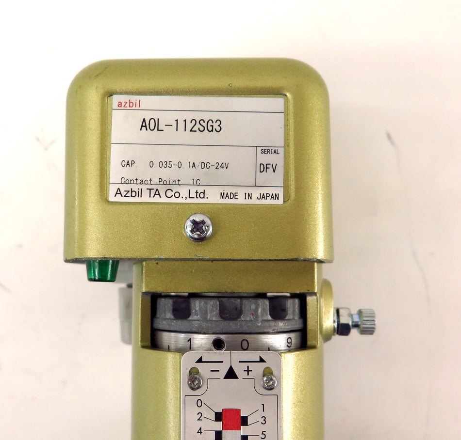 Azbil AOL-112SG3 Air Limiter Pressure Switch 24VDC - Advance Operations