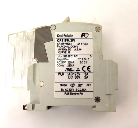 Fuji Circuit Breaker CP31FM/3W 3A 1 Pole - Advance Operations