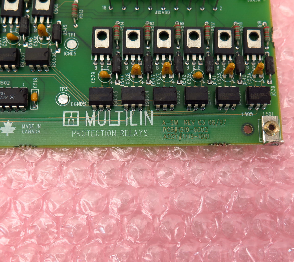 GE Multilin SR760 A-SW Board PCB 1219-0002 1719-1001 Rev G3 - Advance Operations