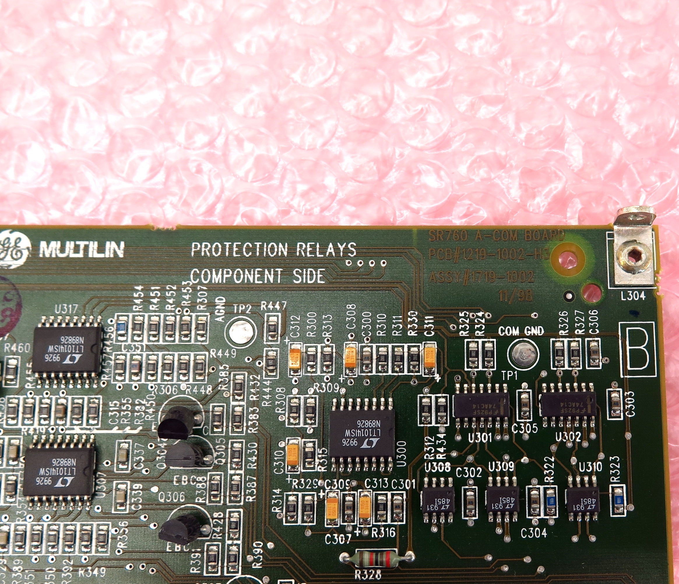 GE Multilin SR760 A-COM Board PCB 1219-1002-H3 1719-1002 Rev H3 - Advance Operations