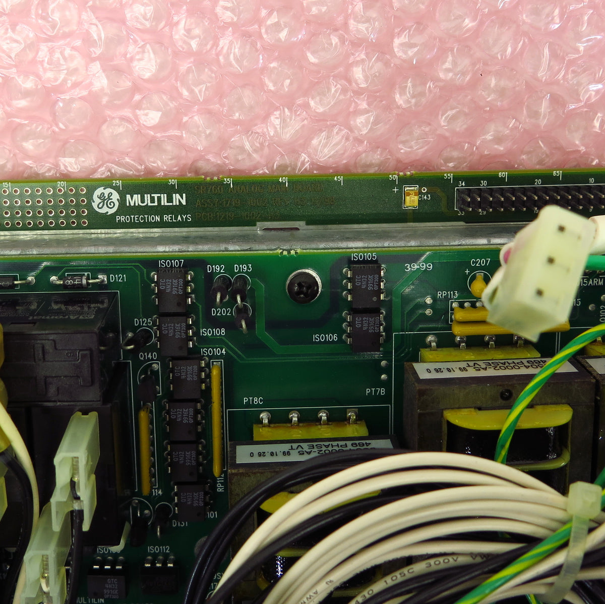 GE Multilin SR760 Analog Main Board PCB 1219-1002-H3 & SR-750 Relay CT Board - Advance Operations