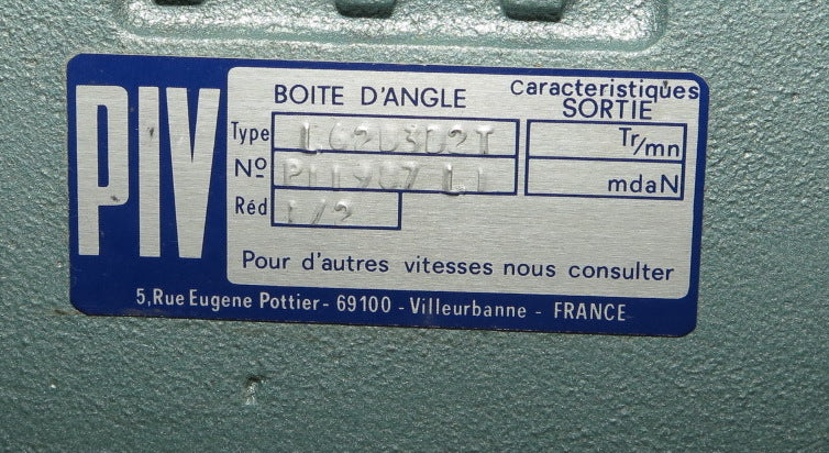 PIV Brevini Bevel Gearbox unit  L62B3D2T - Advance Operations