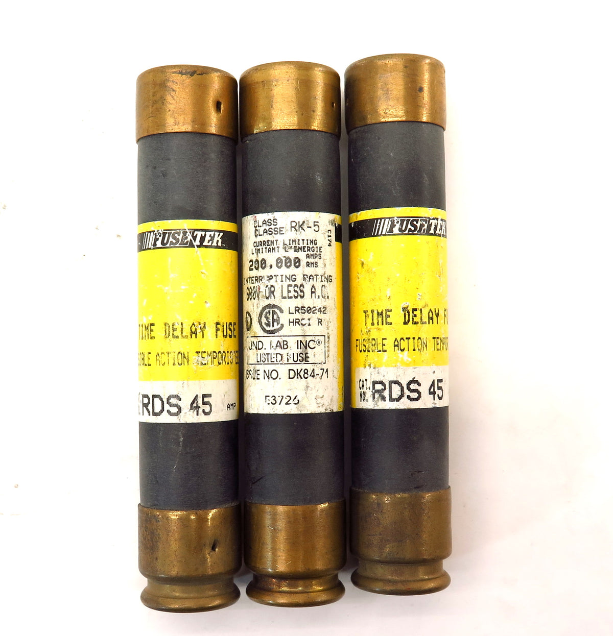 Fusetek Time Delay Fuse RDS 45 RDS45 45A 600V Class RK5 (3) - Advance Operations