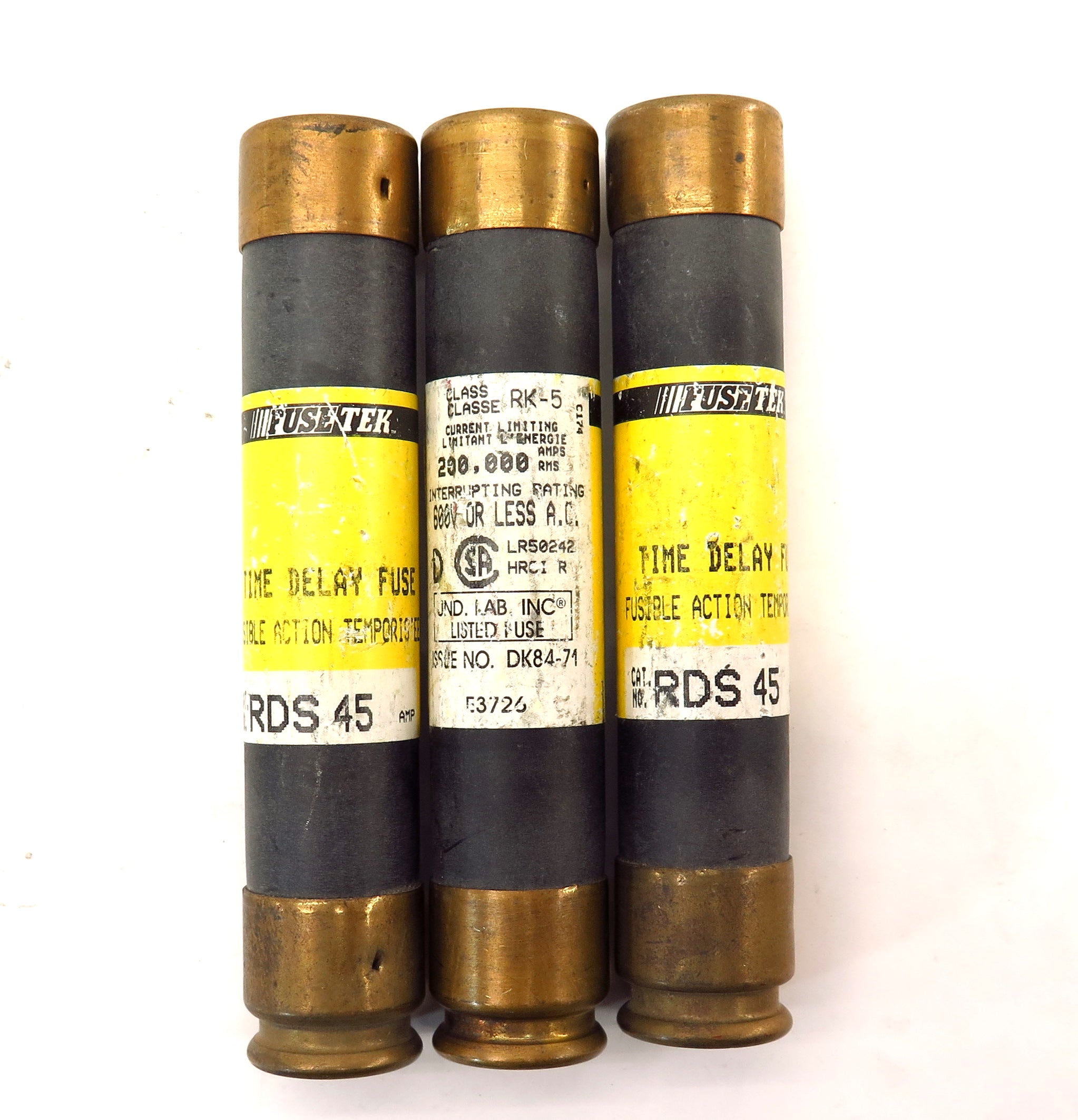 Fusetek Time Delay Fuse RDS 45 RDS45 45A 600V Class RK5 (3) - Advance Operations