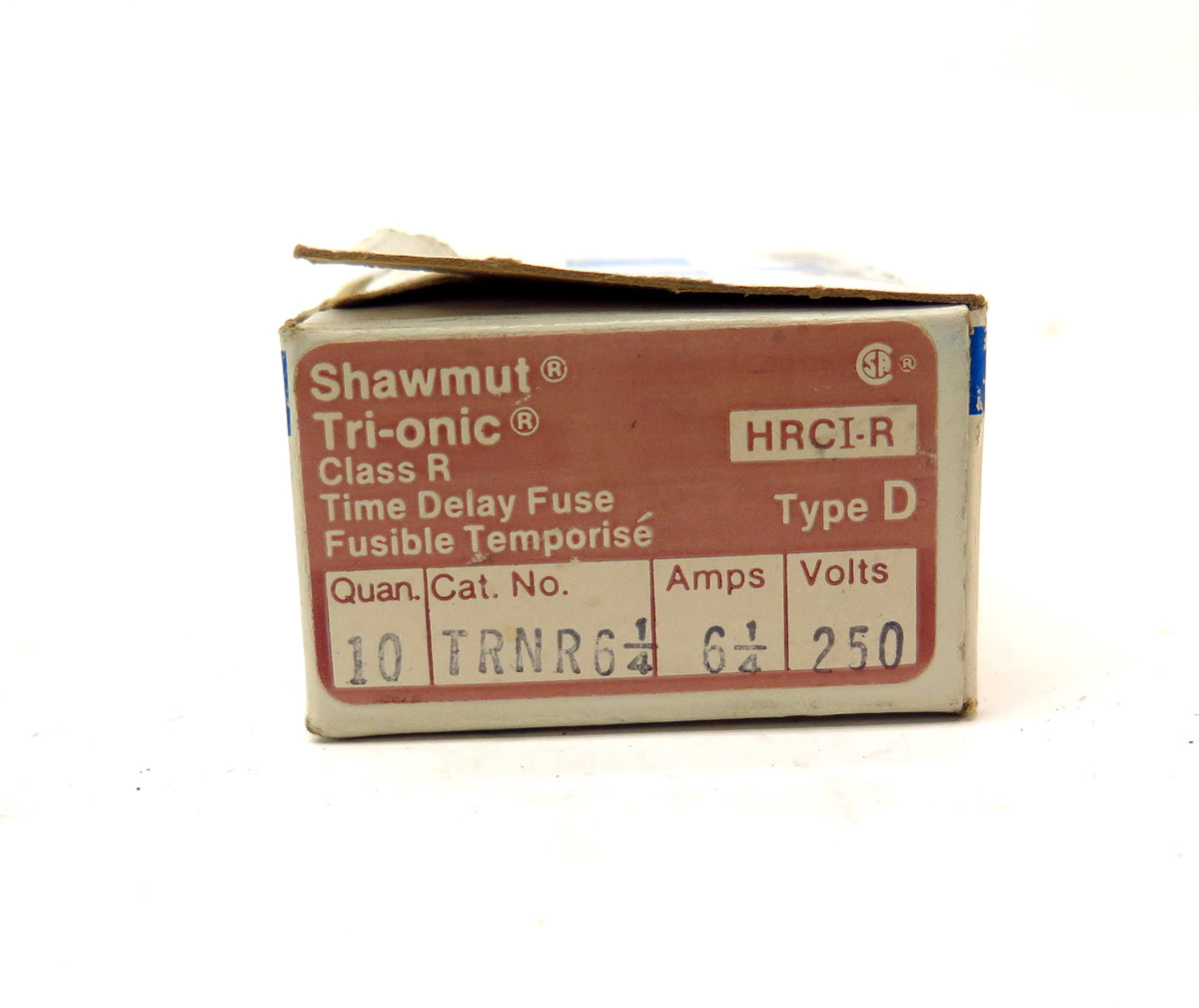 Gould shawmut Time Delay Fuse TRNR 6-1/4 6-1/4A 250V (10) - Advance Operations