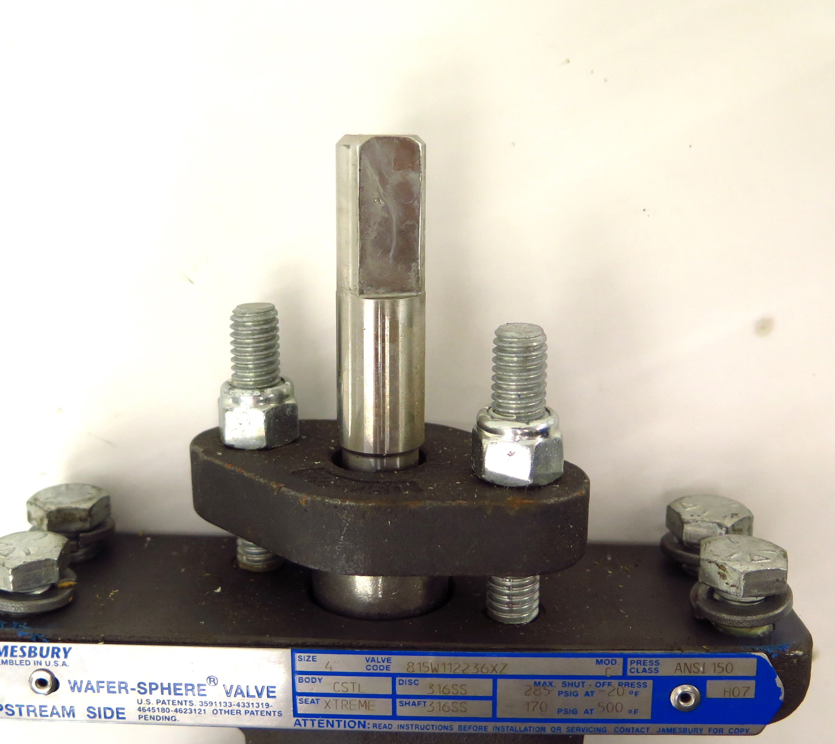 Jamesbury Wafer-Sphere Valve 815W112236XZ Size 4" Class ANSI 150 - Advance Operations