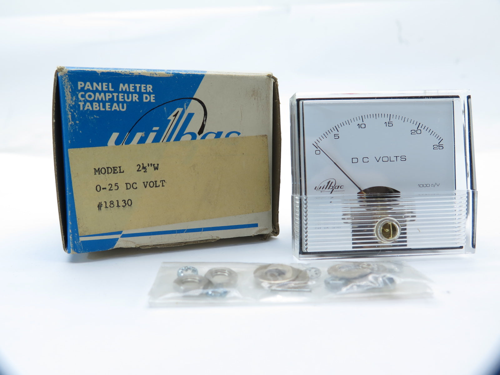 Simpson Panel Meter Model 2 1/2"W Range 0-25V DC - Advance Operations