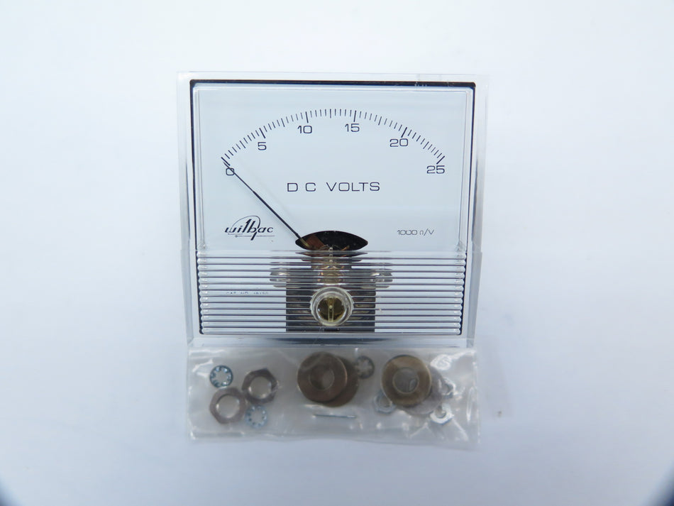 Simpson Panel Meter Model 2 1/2"W Range 0-25V DC - Advance Operations