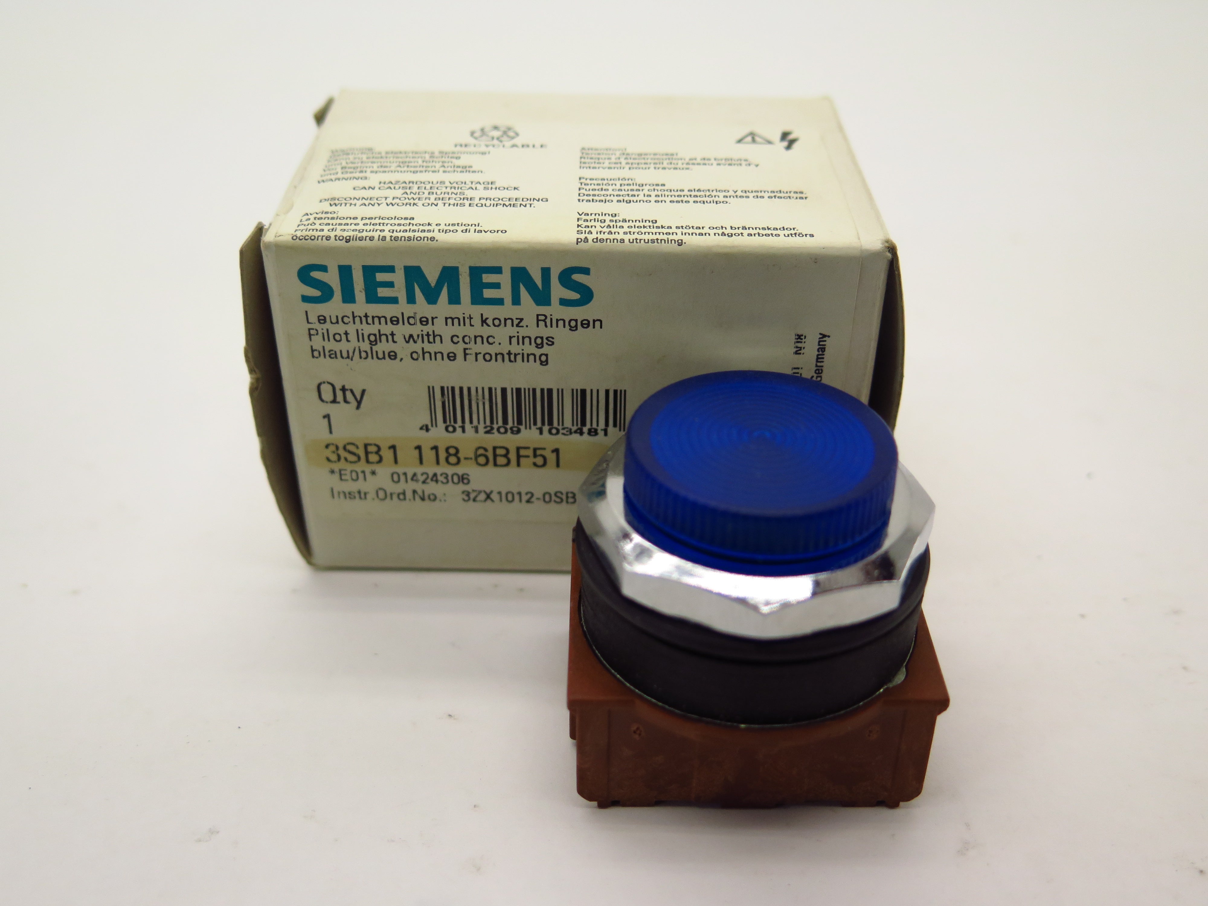 Siemens 3SB1118-6BF51 Pilot Light blue - Advance Operations