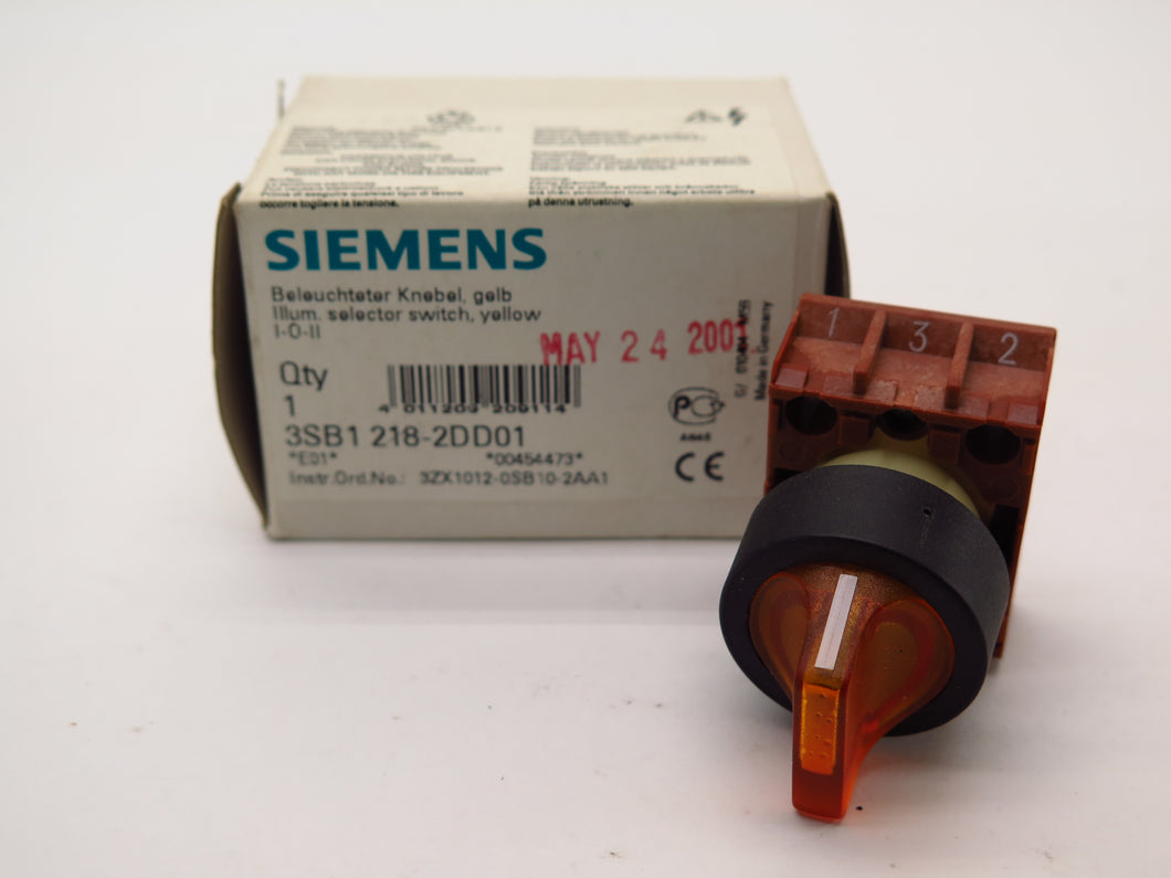 Siemens 3SB1218-2DD01 Illuminated Selector Switch Yellow - Advance Operations