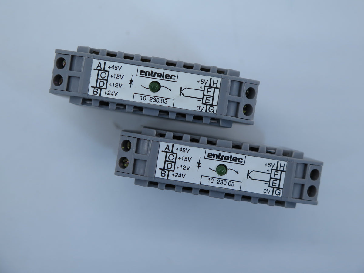 Entrelec 10 230.03 Relay Terminal Block - USED (Lot of 2) - Advance Operations