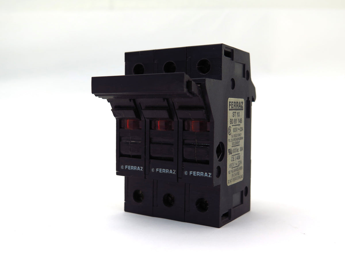 Ferraz ST10 B081145 600V 25A Fuse Holder (Lot of 3) - Advance Operations