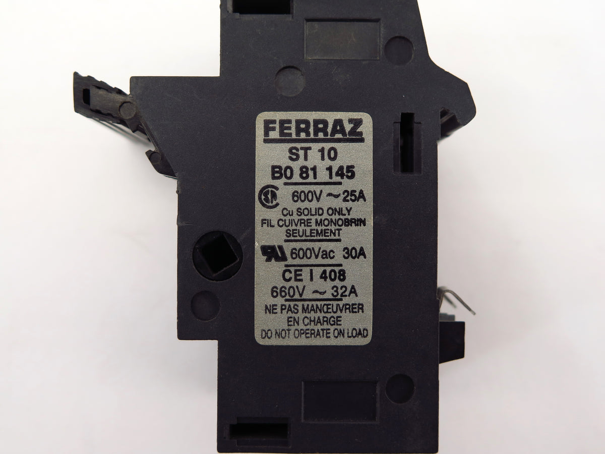 Ferraz ST10 B081145 600V 25A Fuse Holder (Lot of 3) - Advance Operations