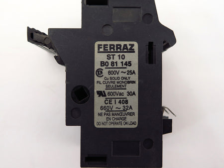 Ferraz ST10 B081145 600V 25A Fuse Holder (Lot of 3) - Advance Operations