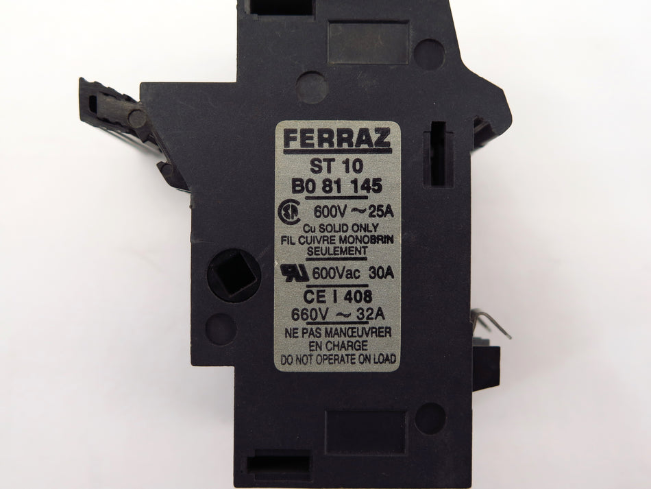 Ferraz ST10 B081145 600V 25A Fuse Holder (Lot of 3) - Advance Operations