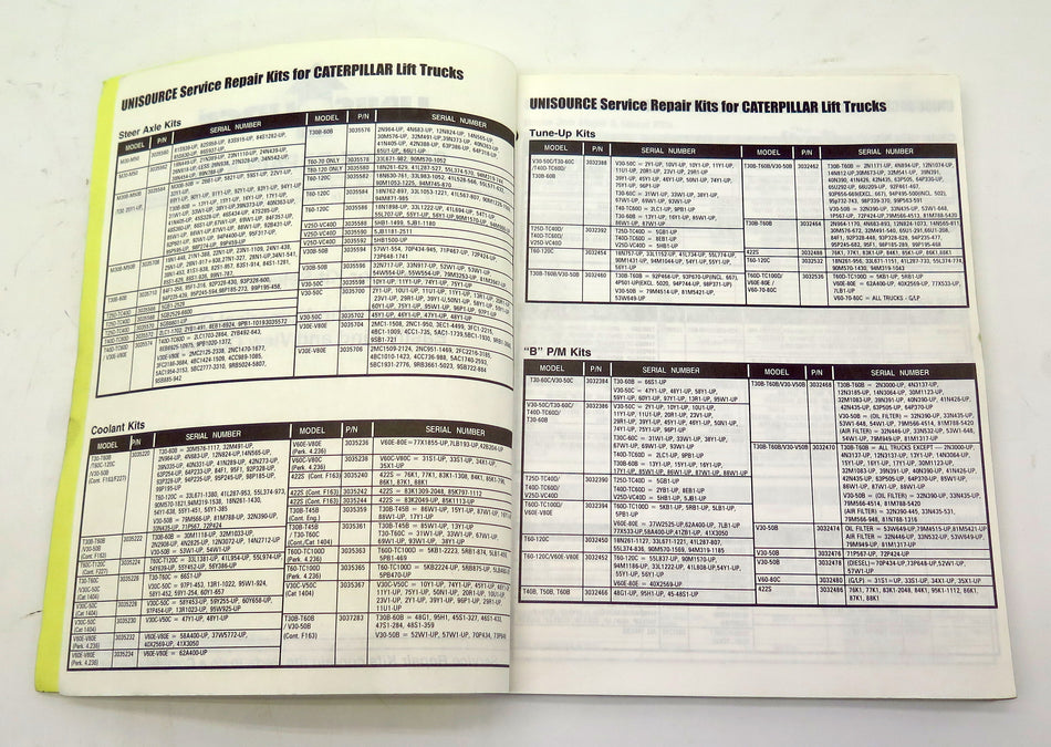 Unisource Lift Truck Caterpillar Clark Service Repair Kits Catalog 871757 - Advance Operations