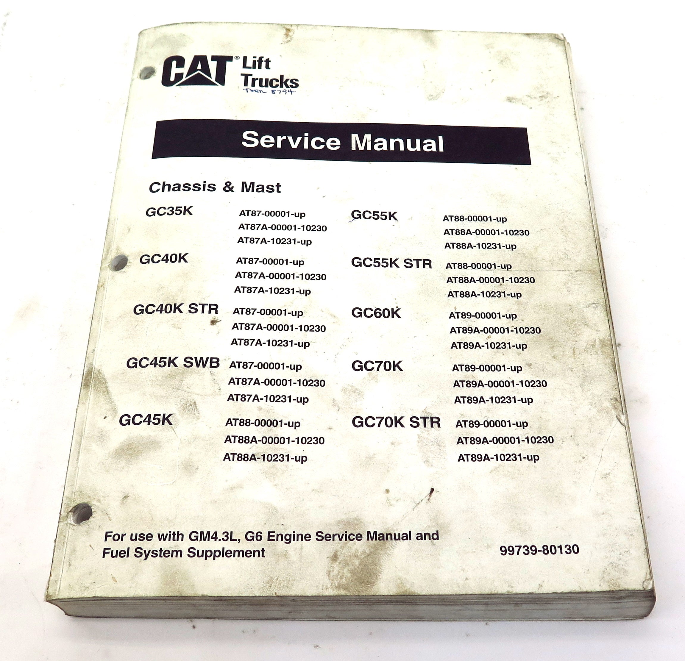 Caterlillar Lift Truck Service Manual 99739-80130 - Advance Operations