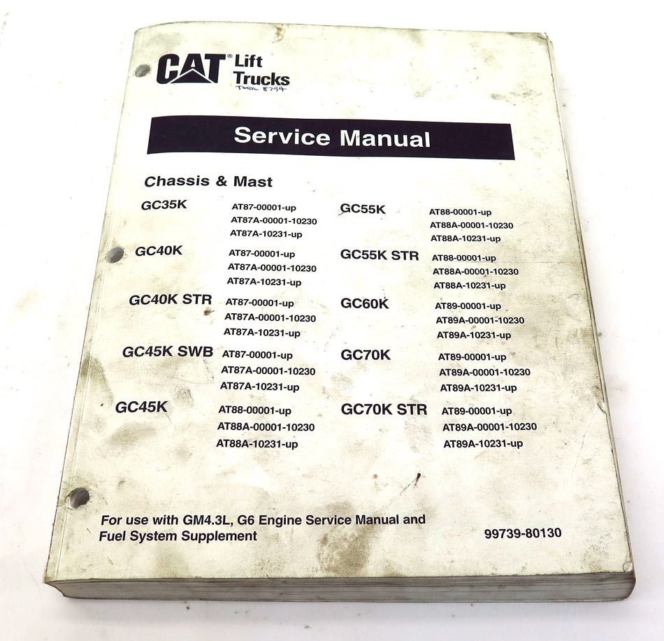 Caterlillar Lift Truck Service Manual 99739-80130 - Advance Operations