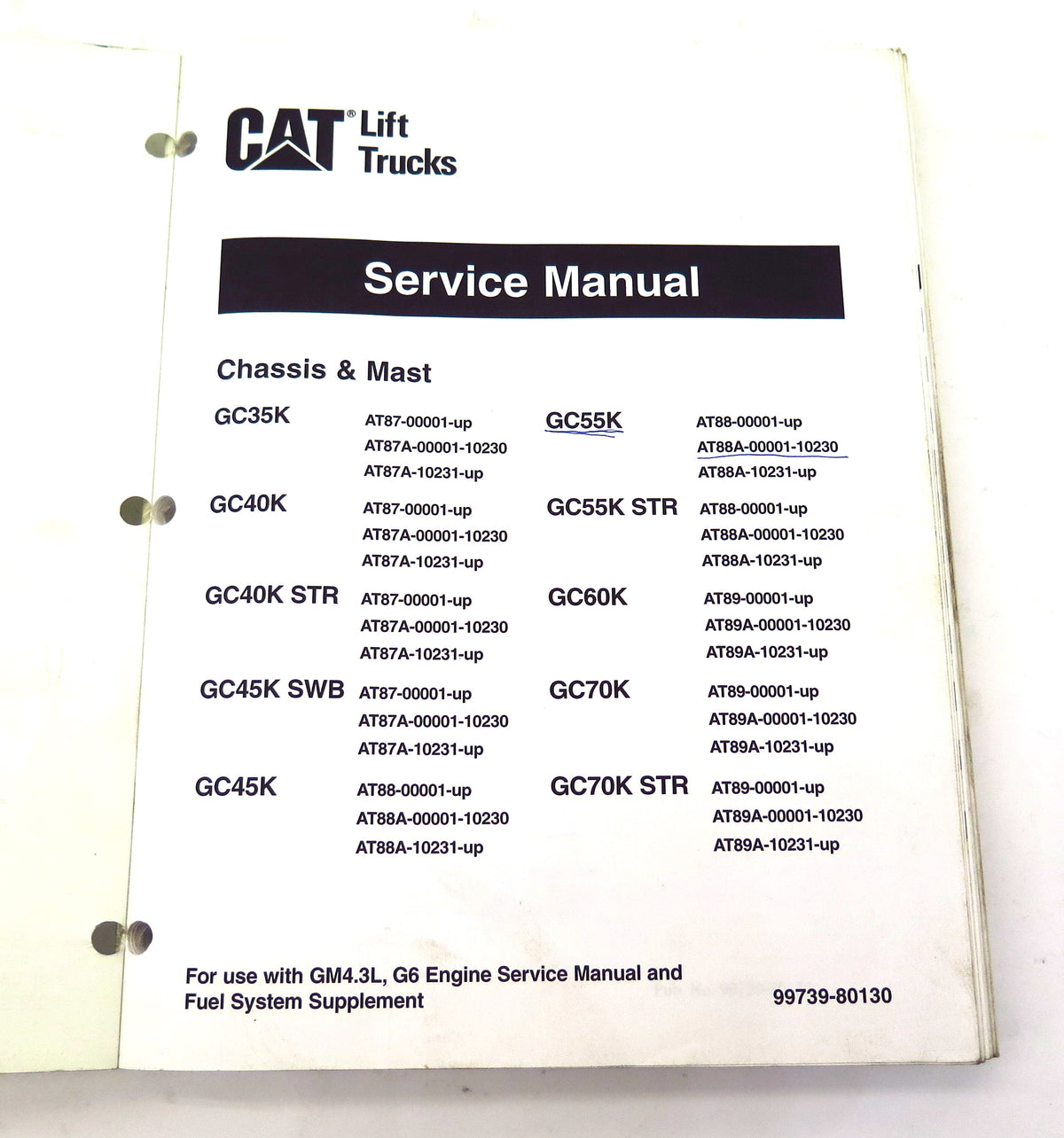 Caterlillar Lift Truck Service Manual 99739-80130 - Advance Operations